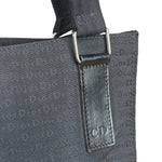 Christian Dior Vintage Black Logo Print Canvas Tote