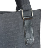 Christian Dior Vintage Black Logo Print Canvas Tote