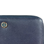 Chanel Navy Blue Long Zip Wallet