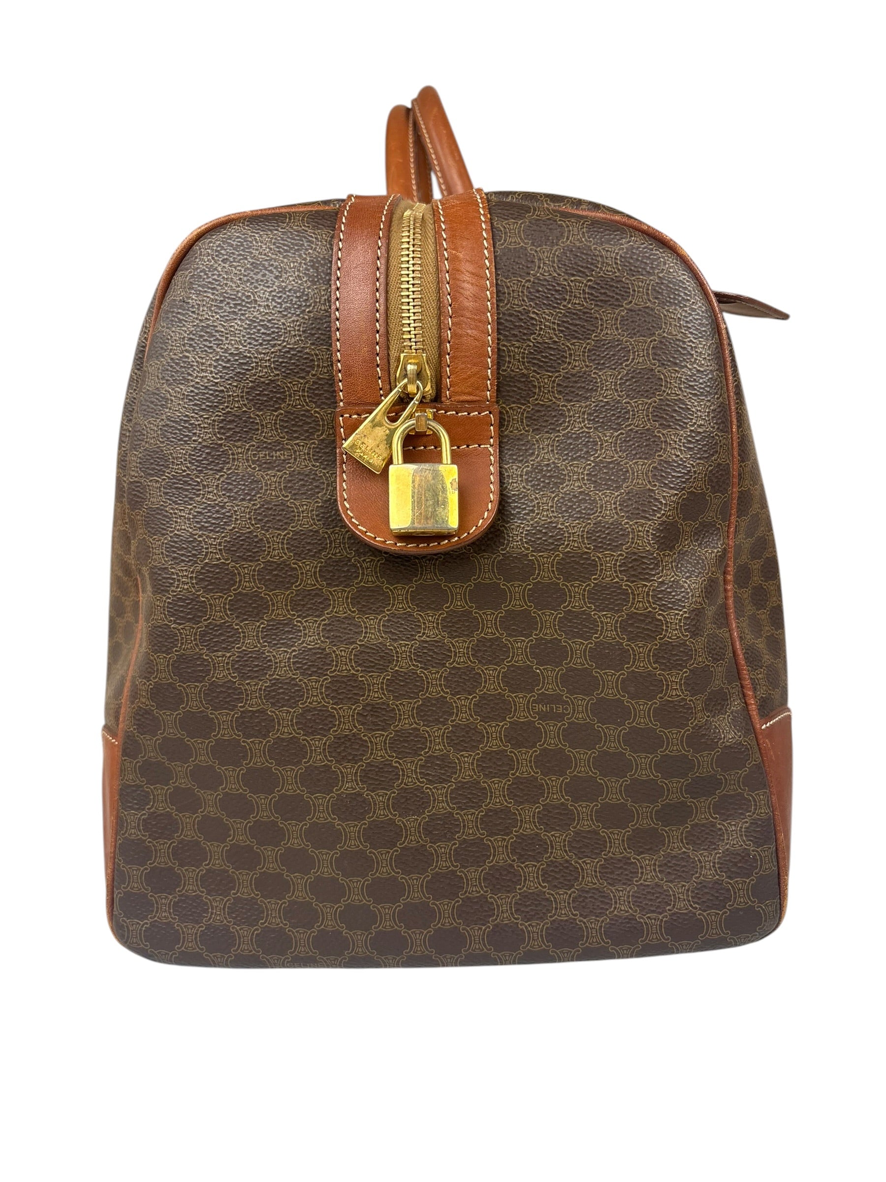 Celine Vintage Macadam Weekender Boston Bag
