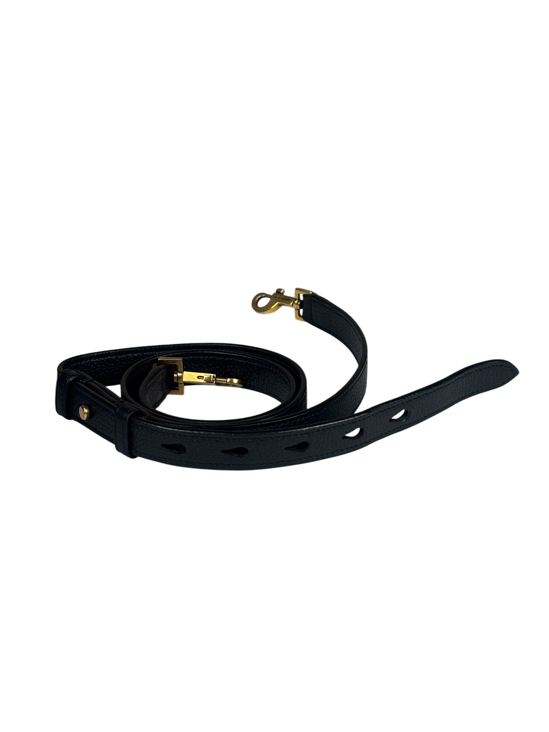 Yves Saint Laurent Black Grained Leather Sac De Jour Two-Way Bag