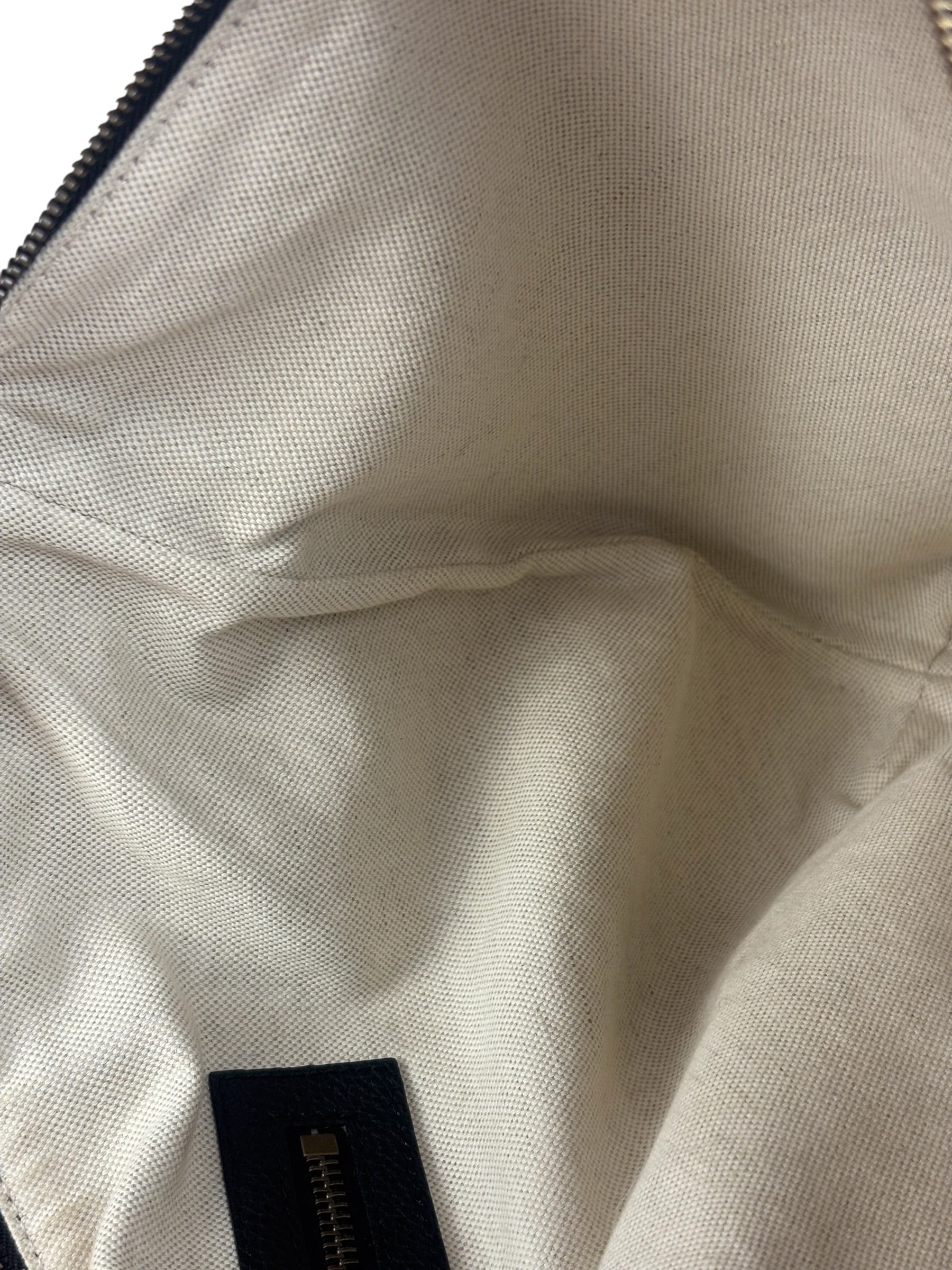 Gucci Black Pebbled Leather Half Moon Hobo Bag