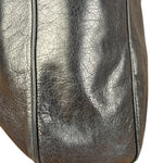 Balenciaga Vintage Black Leather Classic Square Zip Shoulder Tote Bag