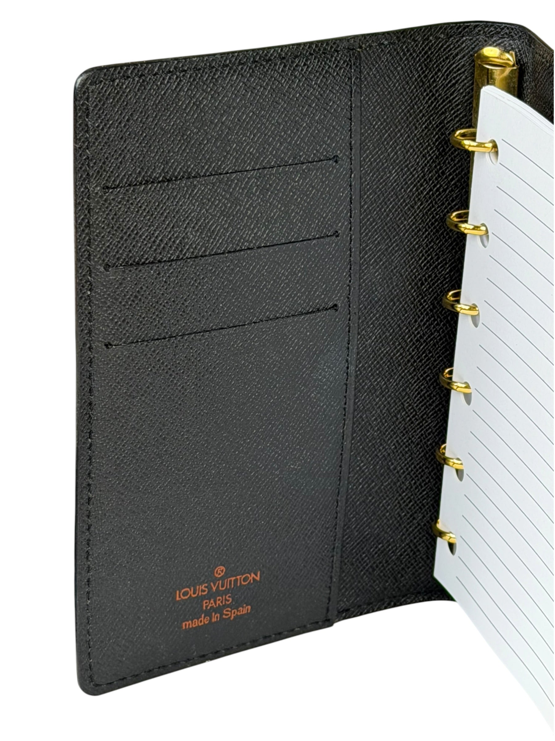 Louis Vuitton Black EPI Leather Agenda MM