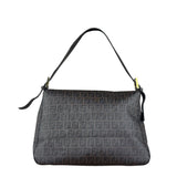 Fendi Brown Leather Zucca Mamma Baguette