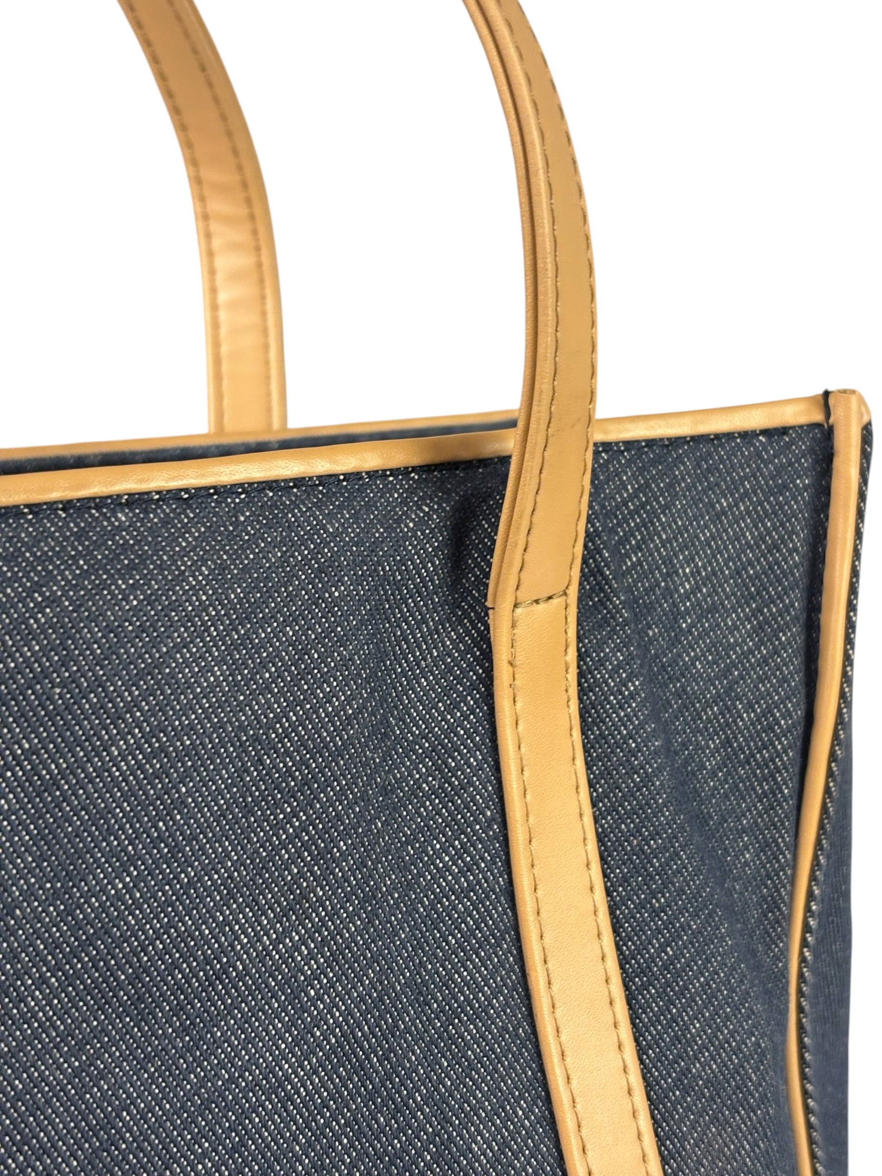 Christian Dior Beauty Parfums Denim/Leather Tote