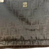 Fendi Black Zucca Canvas Monogram Mia Flap Shoulder Bag