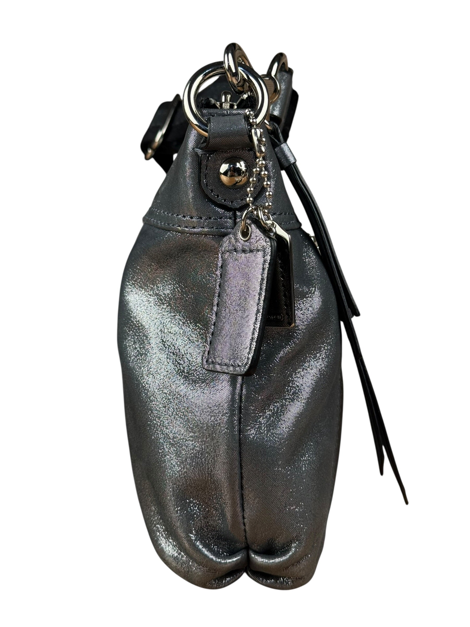 Coach Vintage Silver Metallic Crossbody