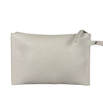 Brunello Cucinelli Ivory Grained Leather Shoulder Bag