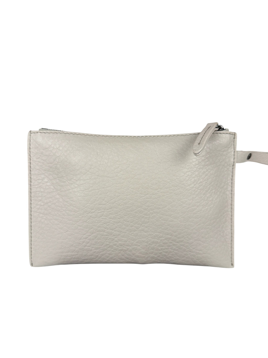 Brunello Cucinelli Ivory Grained Leather Shoulder Bag