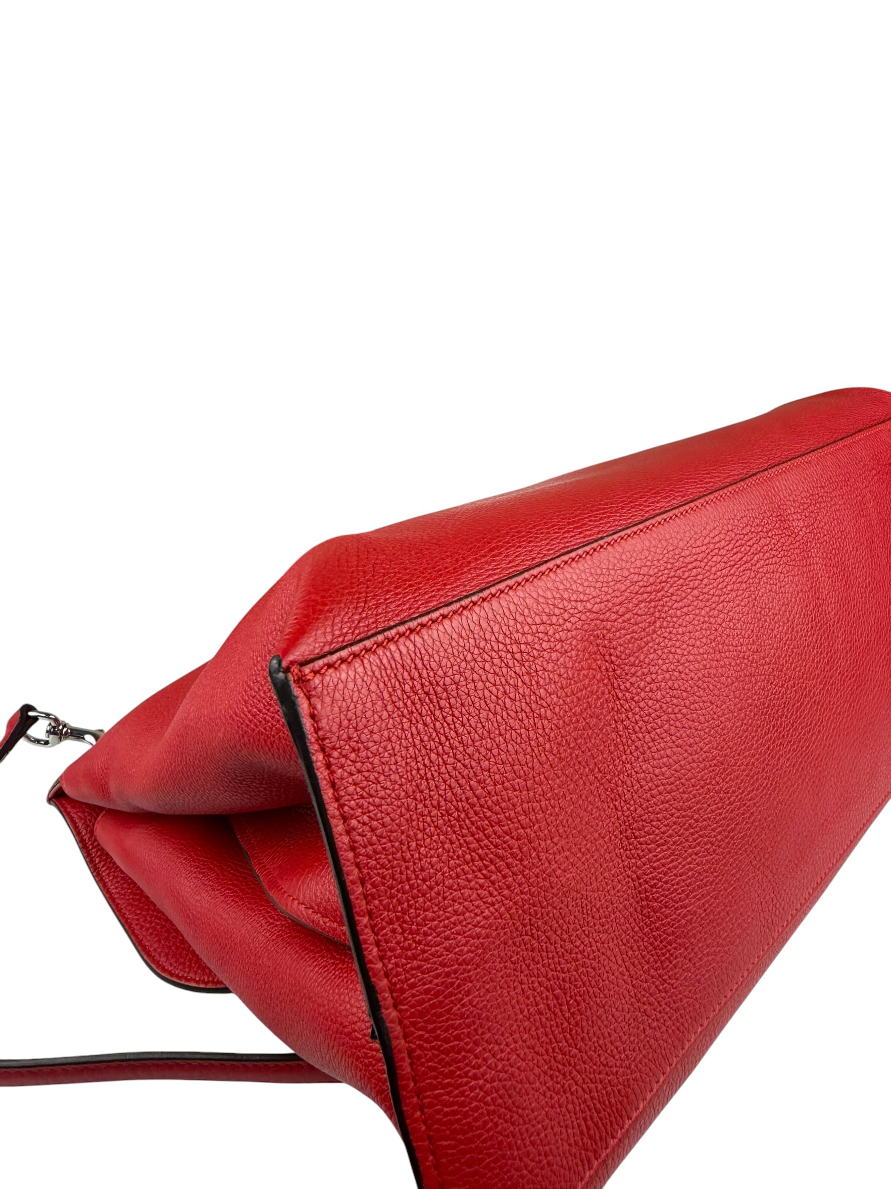 Gucci Red Bamboo Daily Leather Bag