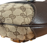 Gucci GG Canvas Bamboo Horsebit Amalfi Hobo