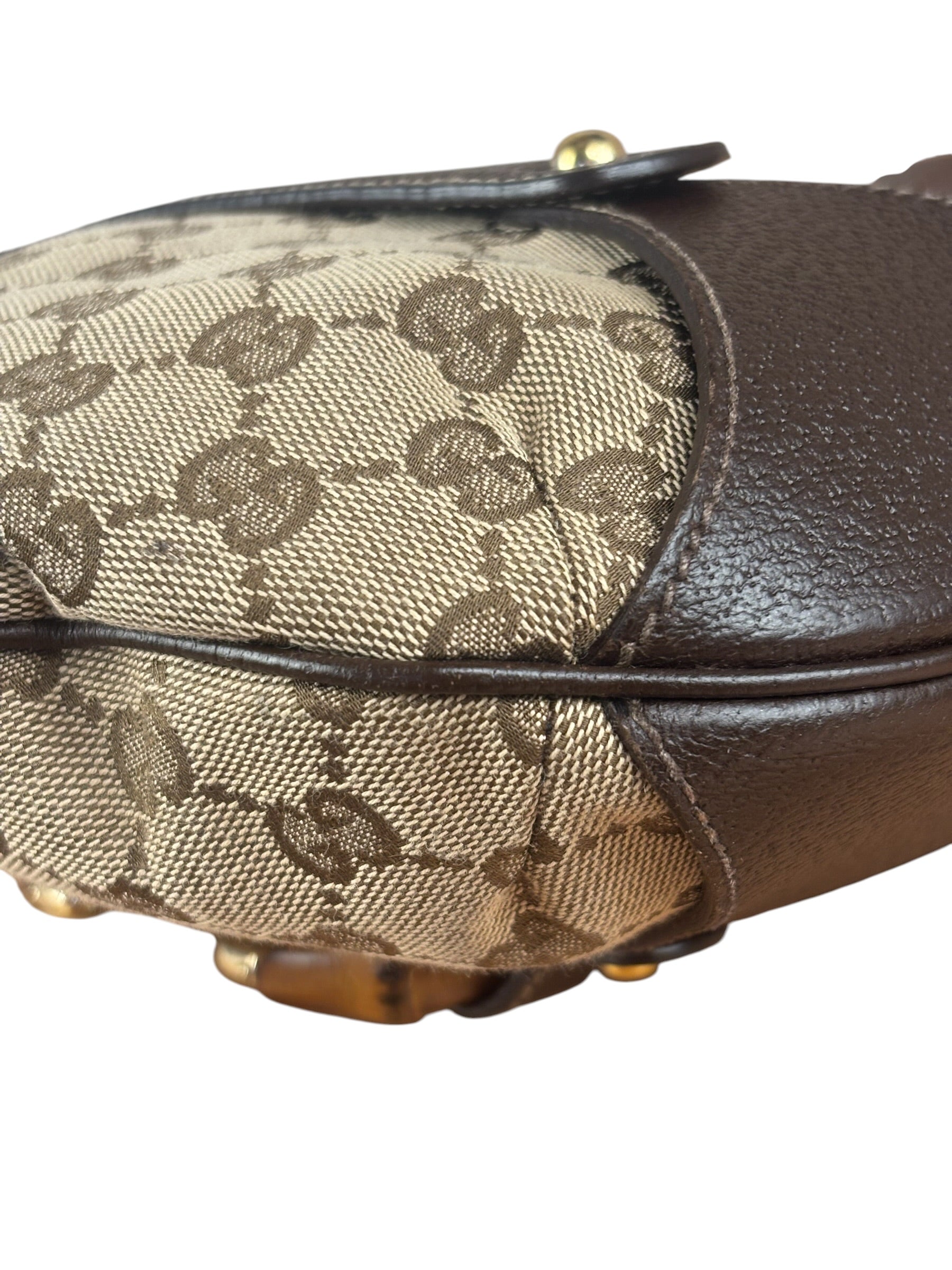 Gucci GG Canvas Bamboo Horsebit Amalfi Hobo