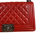 Chanel 2015 Red Medium Boy Bag