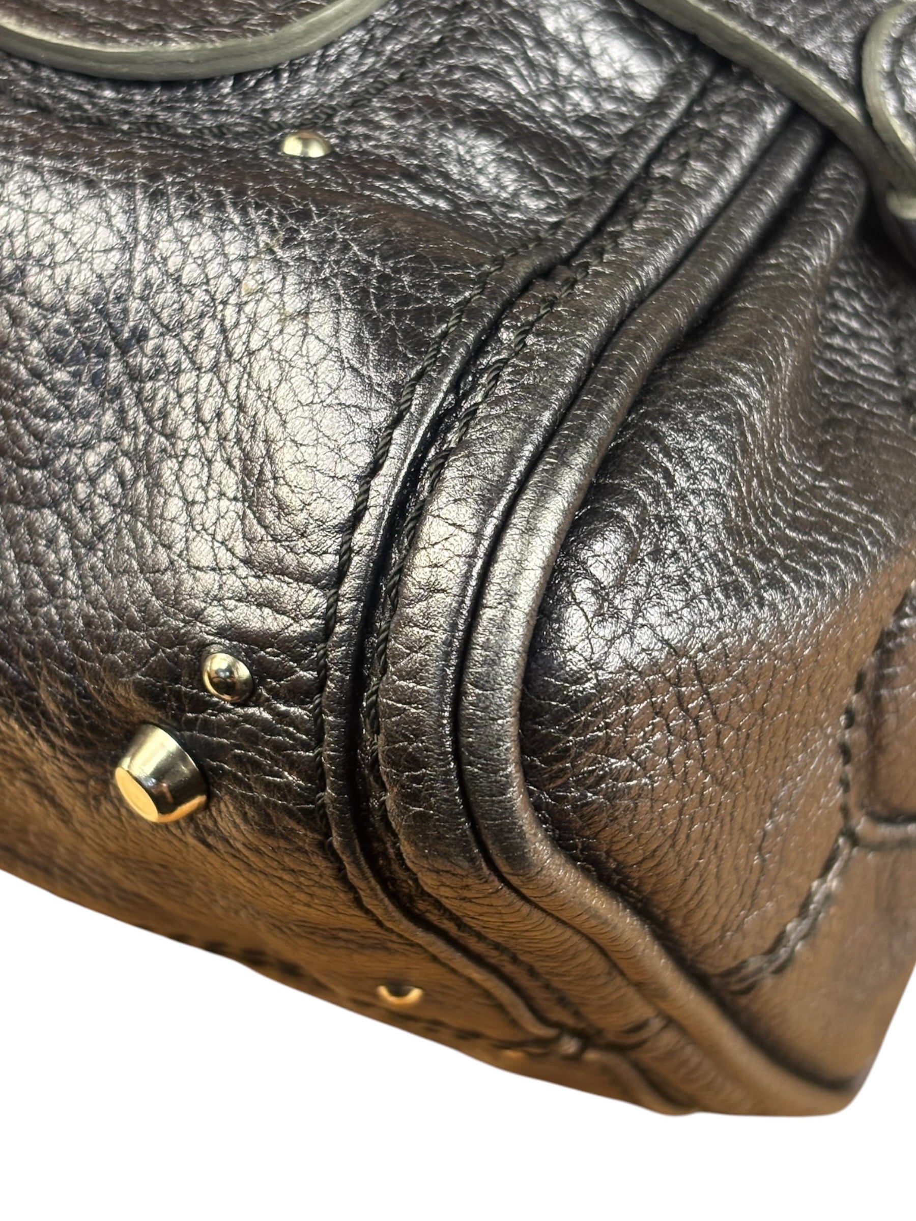 Chloé Grey Metallic Small Paddington Handbag