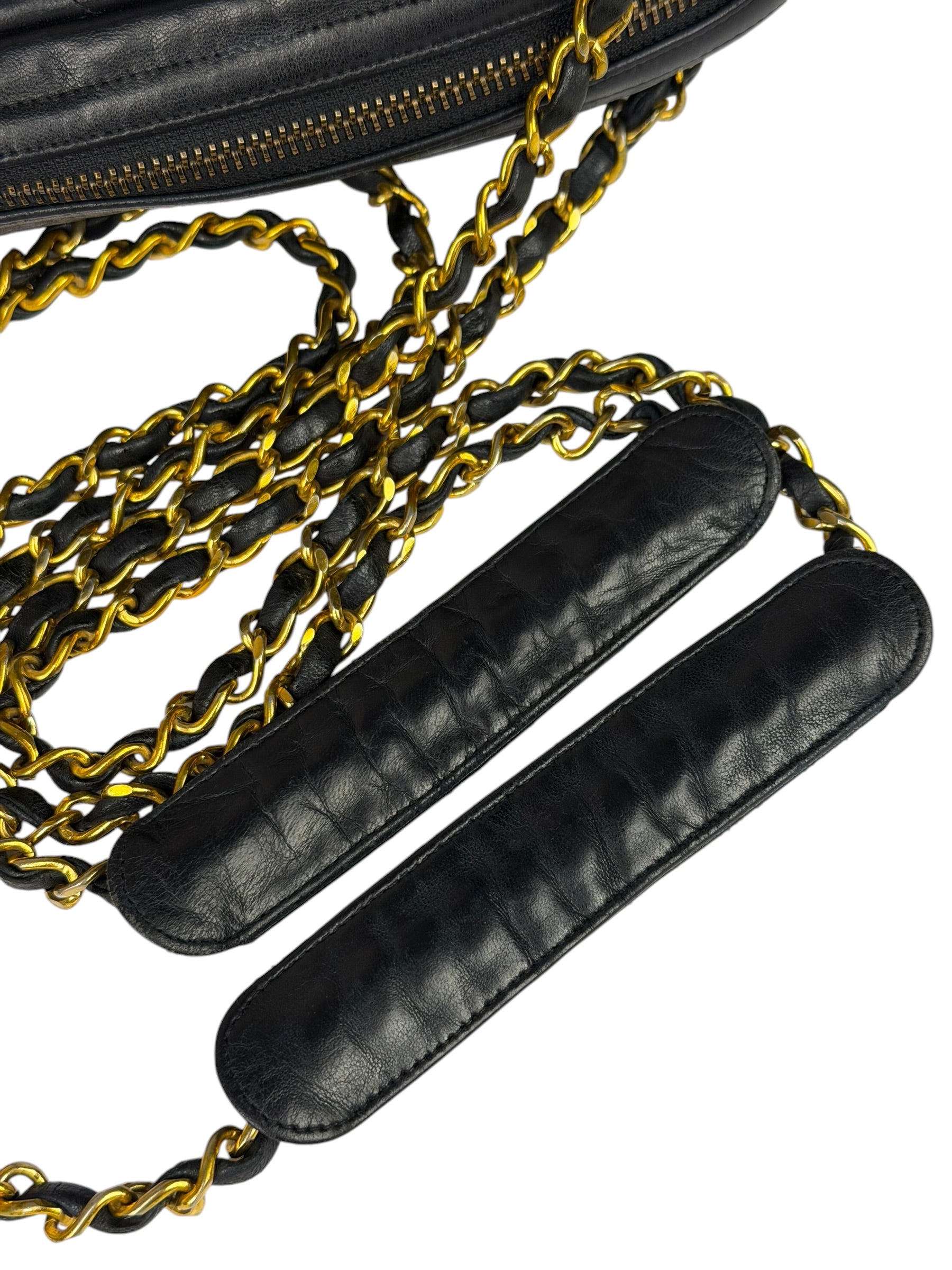 Chanel Black Quilted Lambskin Camera Bag 1989