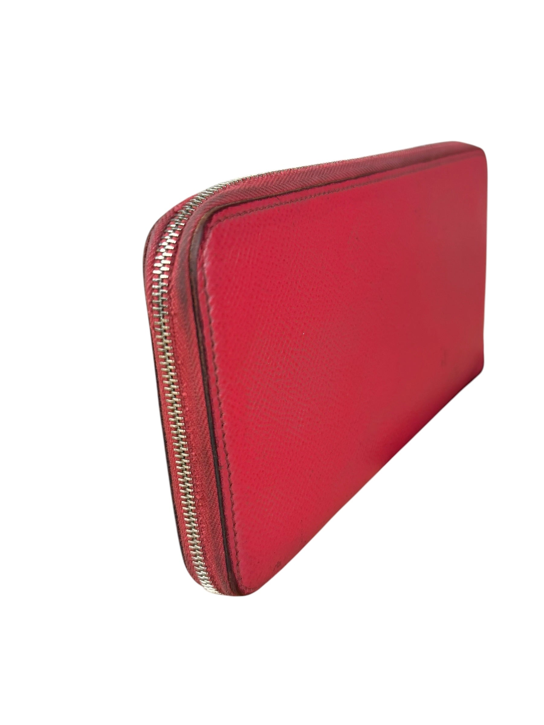 Hermes Pink Epsom Leather Silk'In Long Wallet