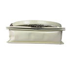Chanel White Brushed Leather L Boy Bag 2012