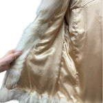 Vintage Peach John Light Ivory Tones Satin Lining Fur Coat