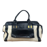 Chloe Beige/Black Leather Alice Satchel/Tote Bag