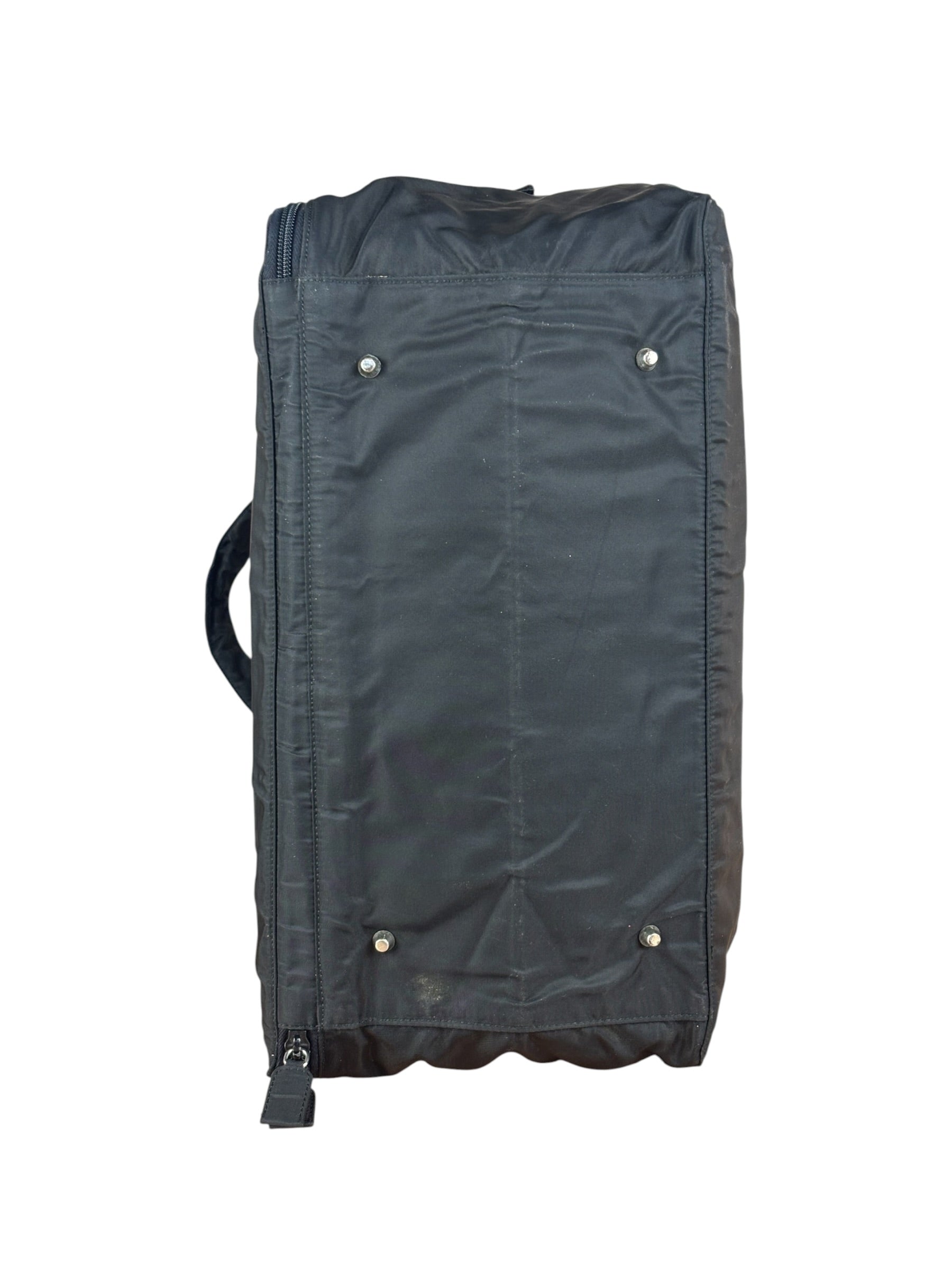 Prada Vintage Black Tessuto Nylon Travel Bag