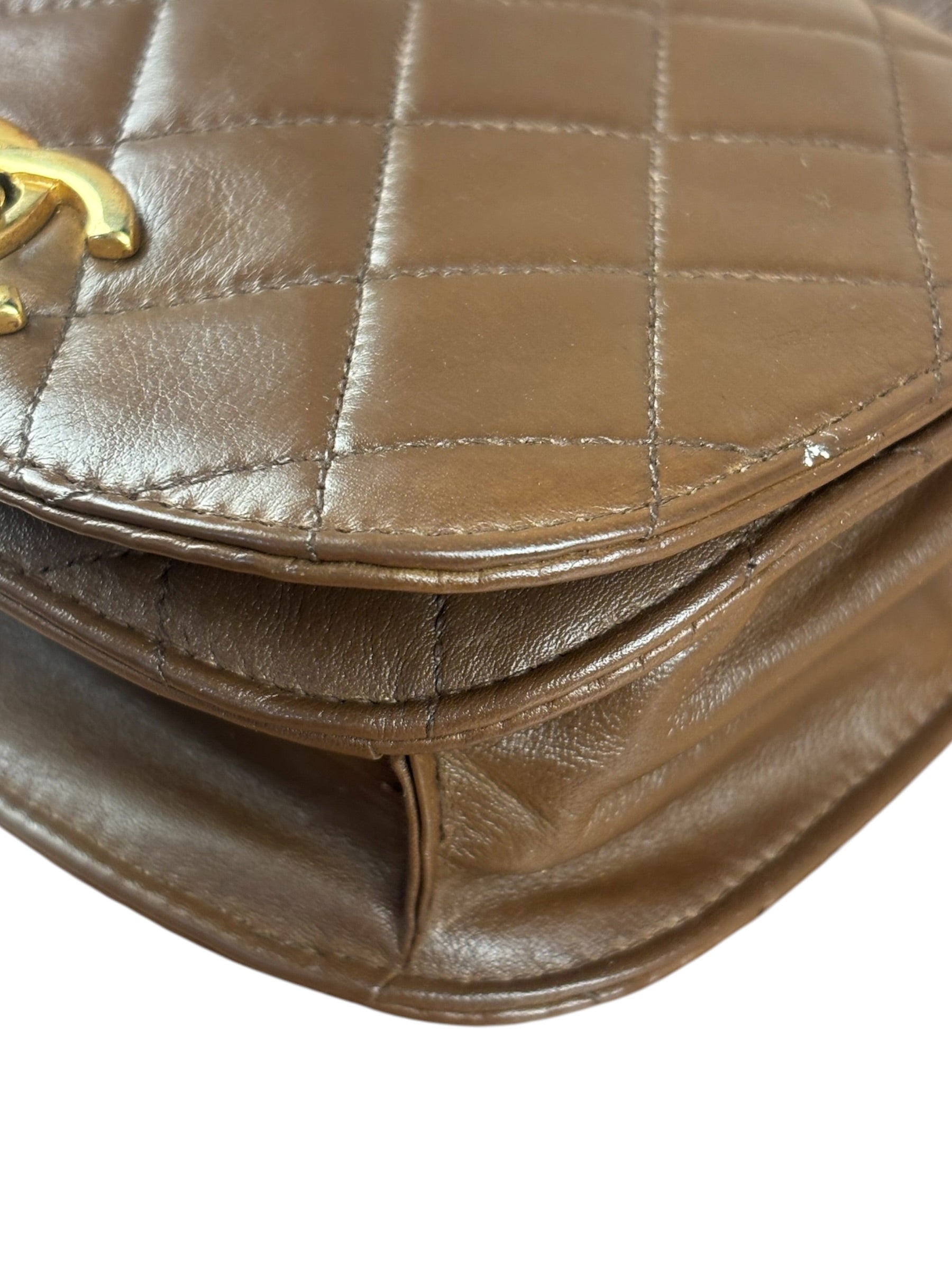 Chanel Brown Quilted Waist Bag 1990