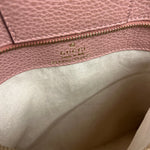 Gucci Pebbled Leather Swing Tote Pink