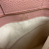 Gucci Pebbled Leather Swing Tote Pink