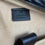 Gucci Black Chevron Leather Backpack