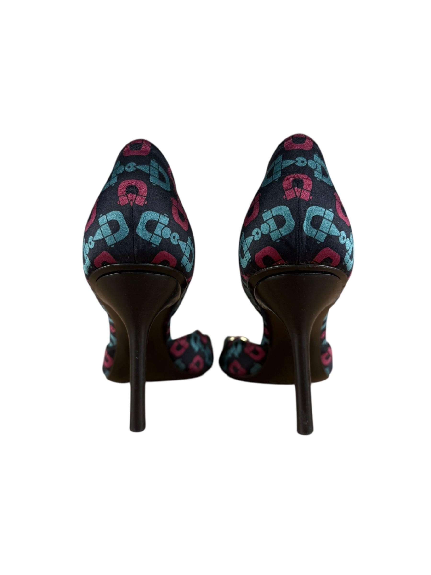 Gucci Vintage Horsebit Open Toe Pumps