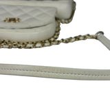Chanel White Quilted Leather Side-Packs Dual Shoulder Bag 2019