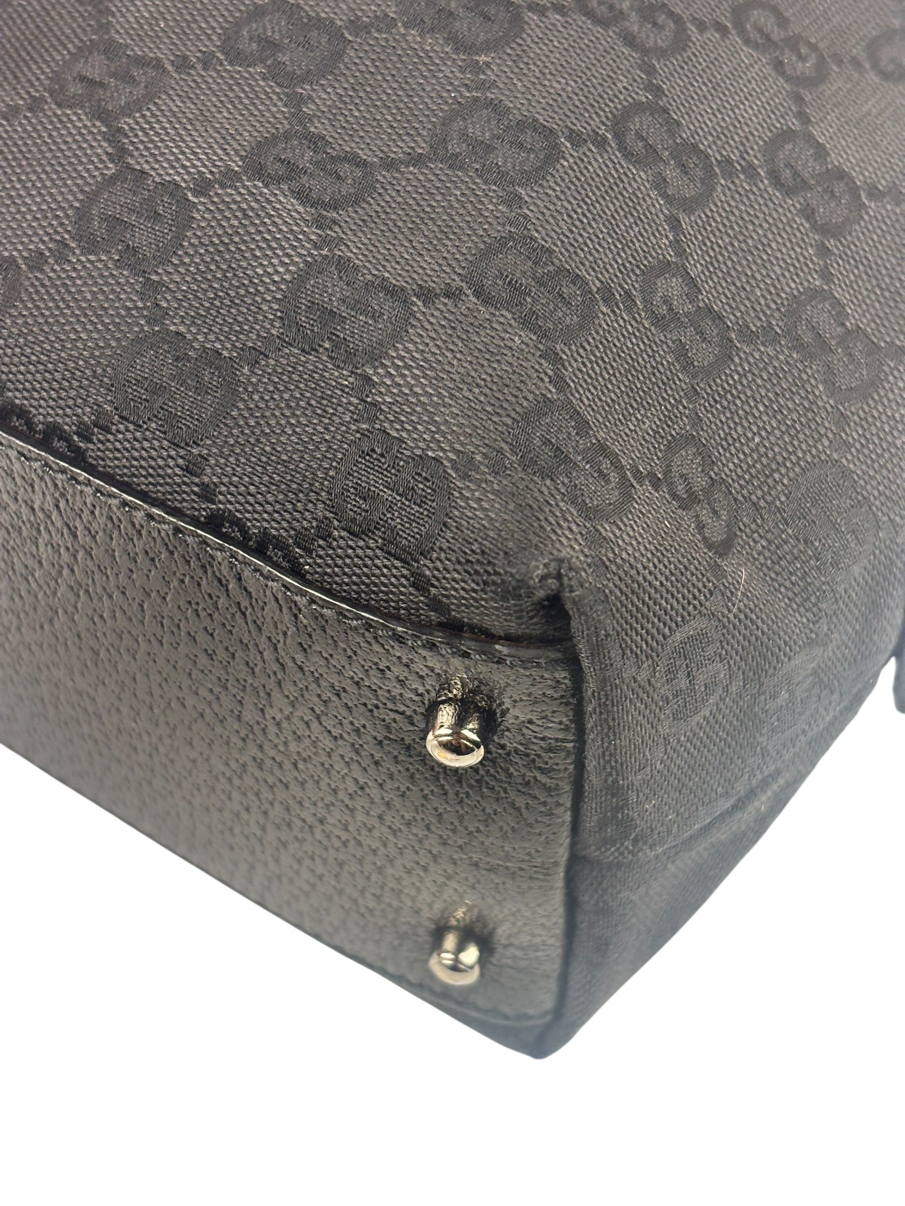 Gucci Black GG Canvas Monogram Hand Bag