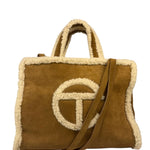UGG x Telfar Brown Suede Medium Chestnut Shopper Tote