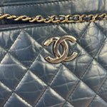 Chanel Blue Quilted Leather CC Chain Shoulder Bag 2018