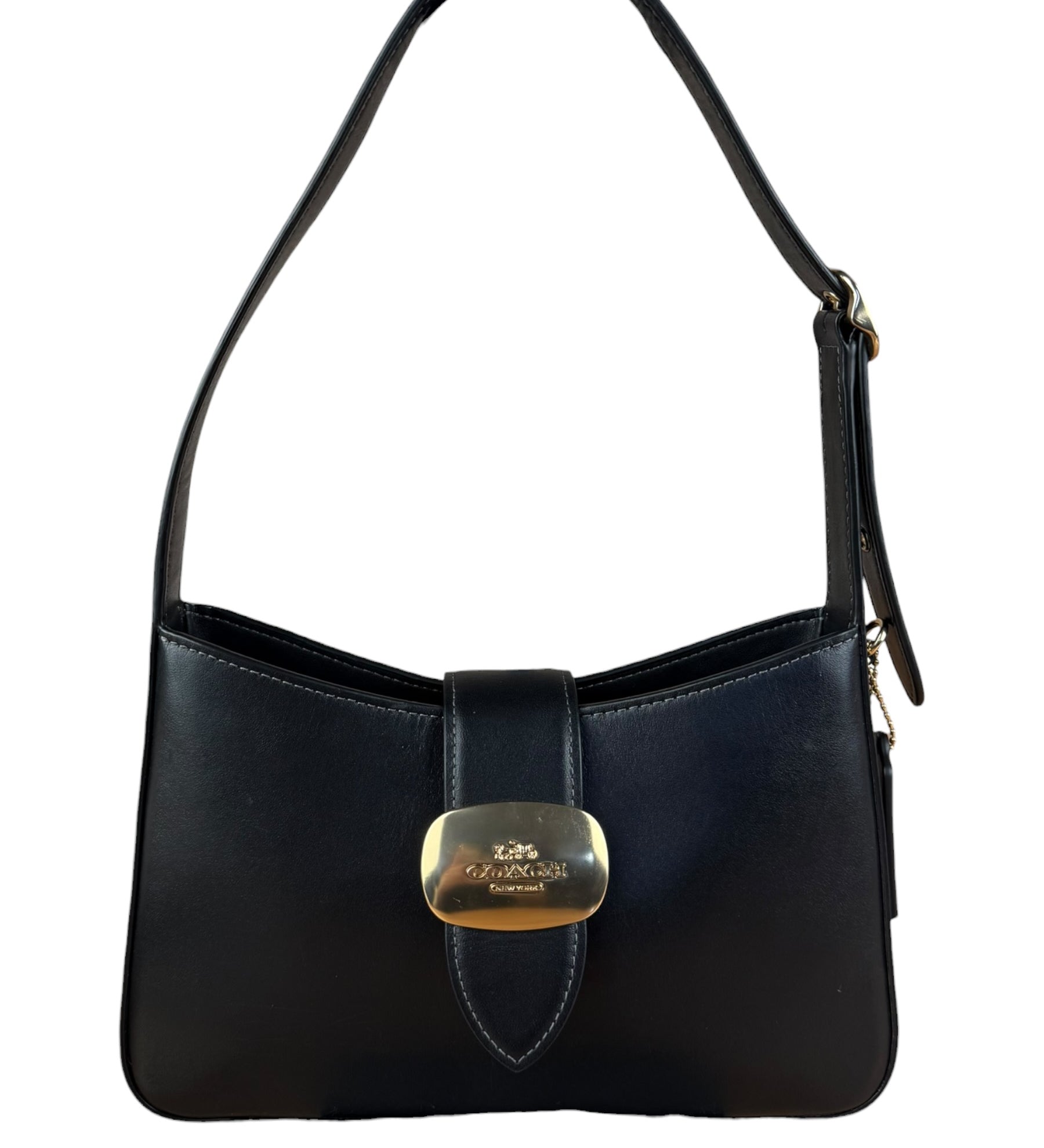 Coach Black Leather Eliza Shoulder Bag