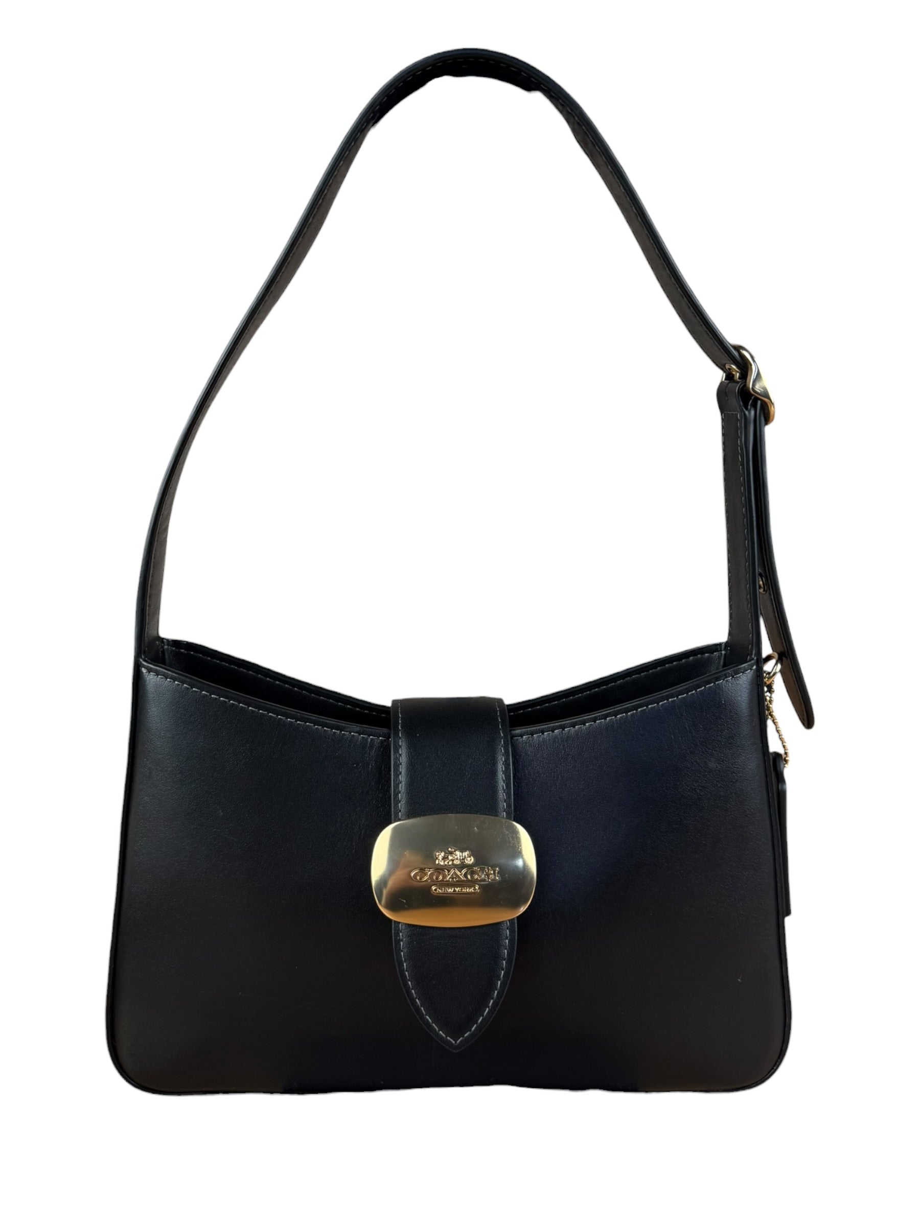 Coach Black Leather Eliza Shoulder Bag