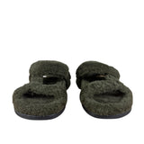 Fendi Green Shearling Sandals