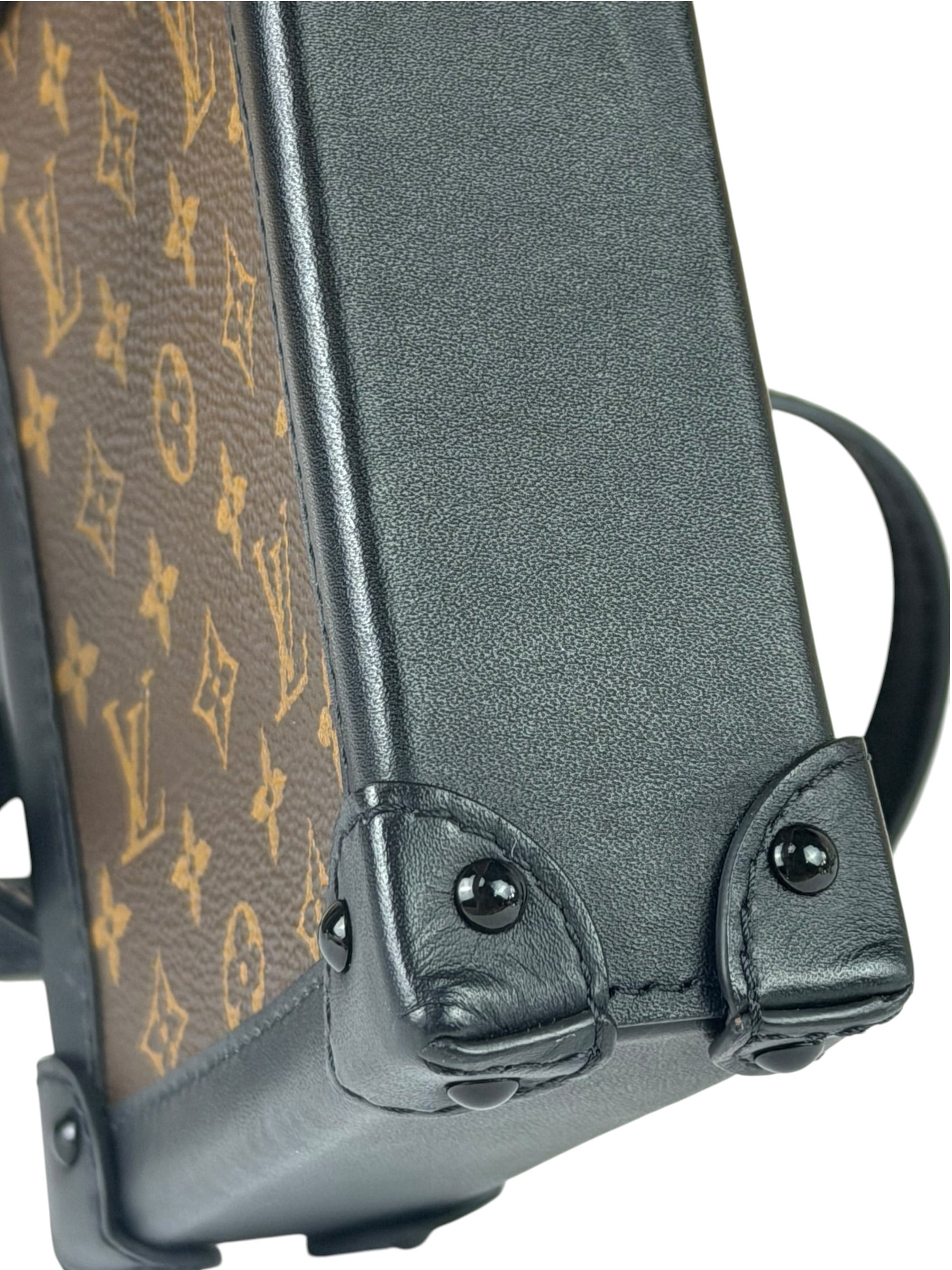Louis Vuitton Black Monogram Vertical Trunk Pochette
