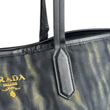 Prada Green/Black Nylon Tessuto Stampato Shoulder Bag