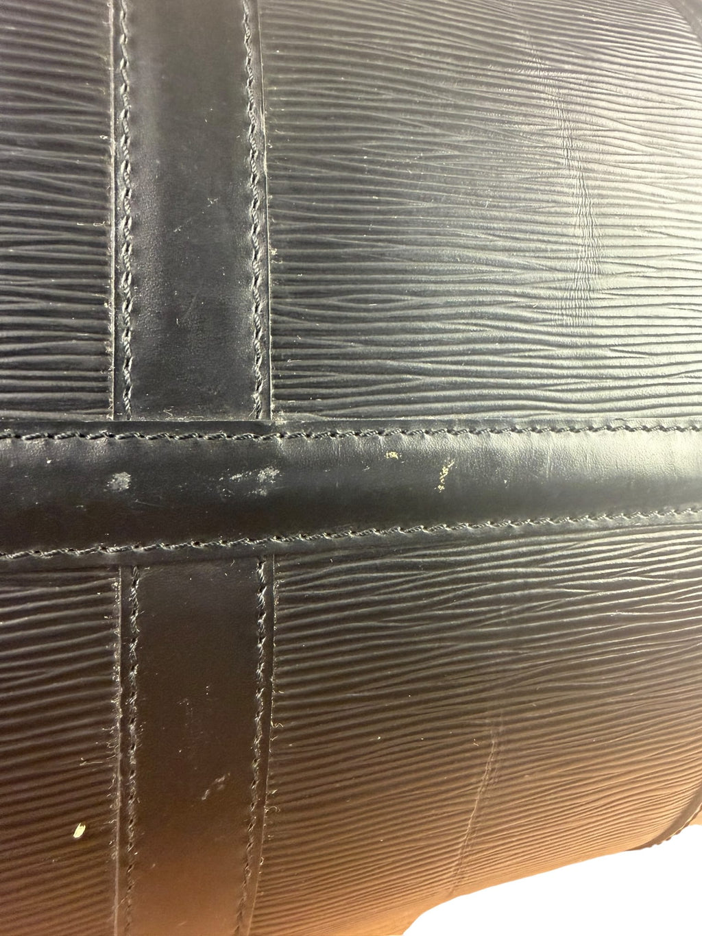 Louis Vuitton Black Epi Leather Keepall 50