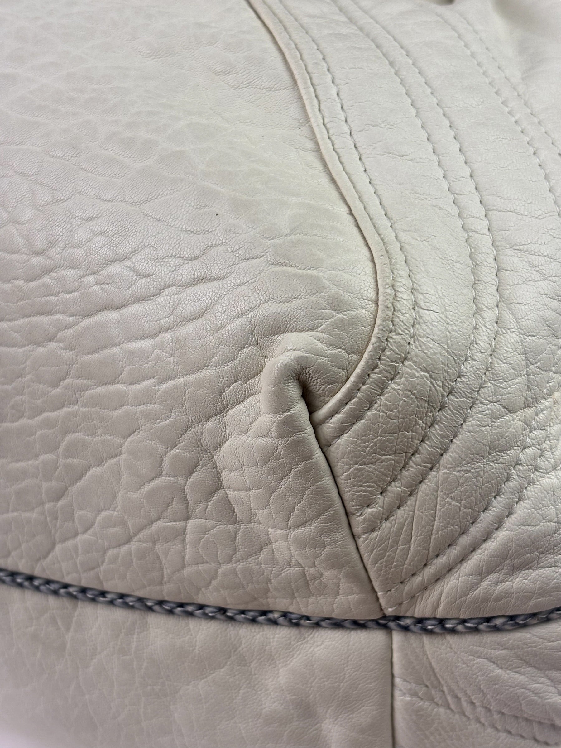 Fendi Vintage White Nappa Leather Spy Shoulder Bag