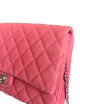 Chanel Coral Pink Matte Quilted Caviar Flap Shoulder Bag 2012
