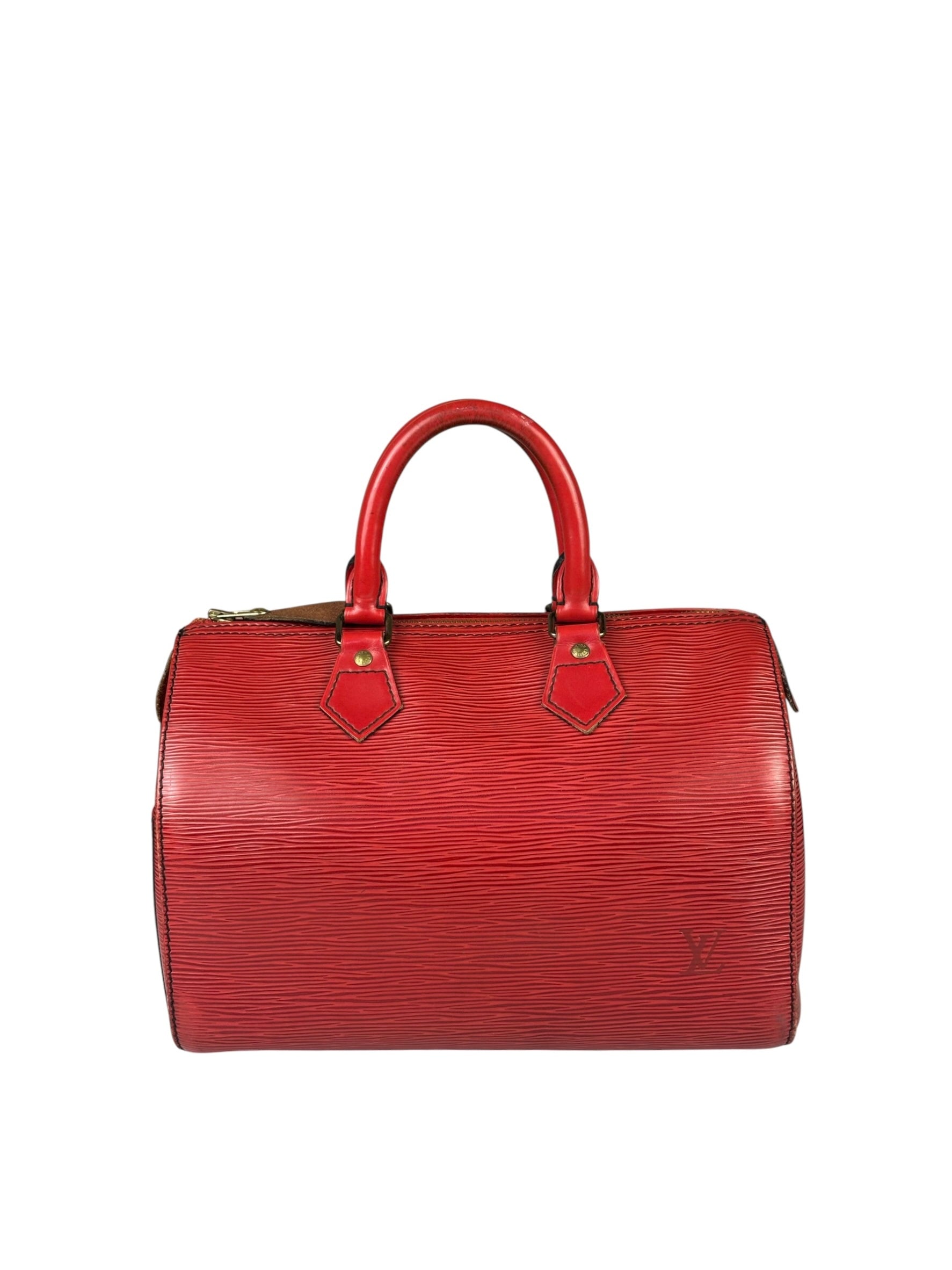 Louis Vuitton Red Epi Leather Speedy 25
