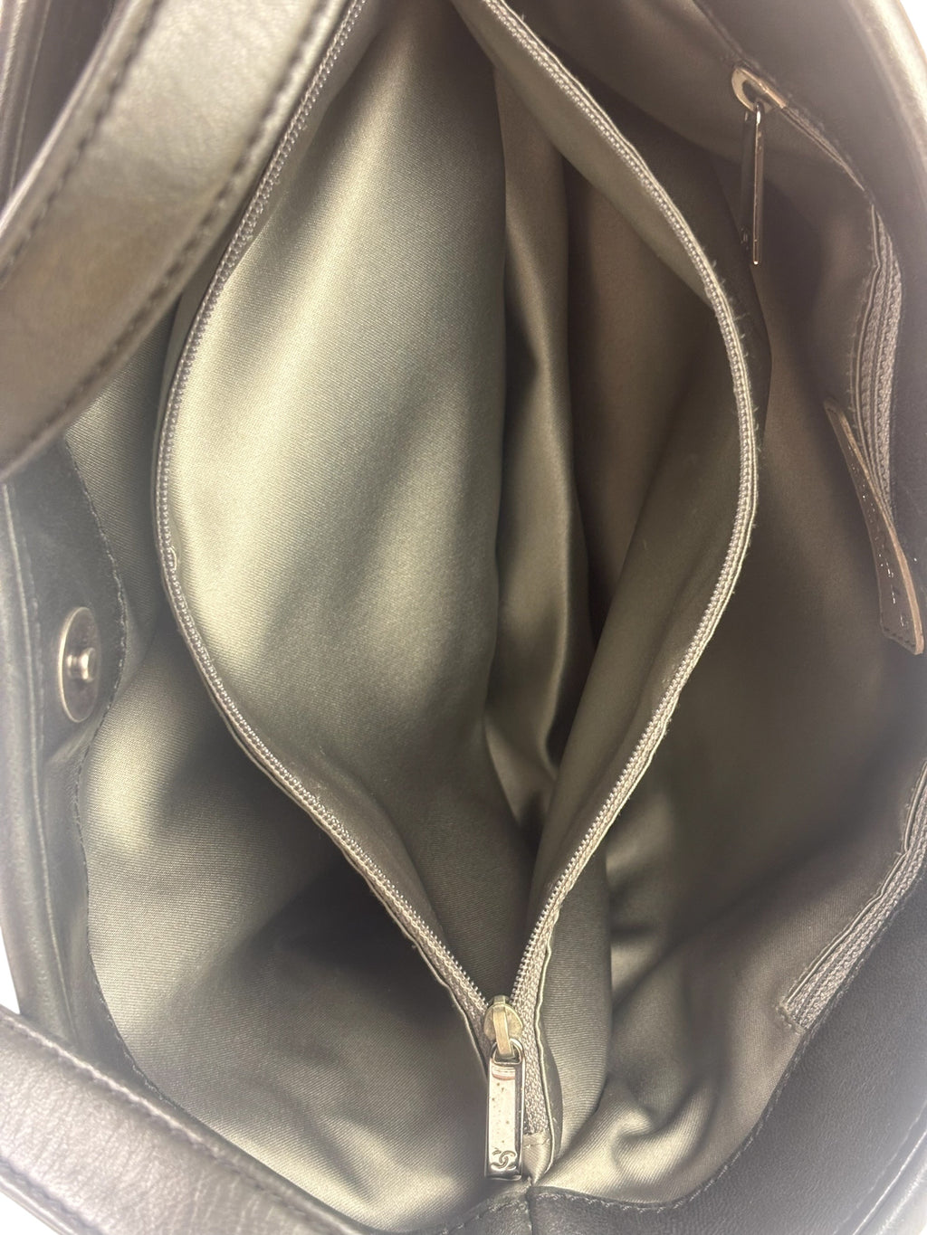 Chanel Grey Quilted Leather Tote Bag 2006