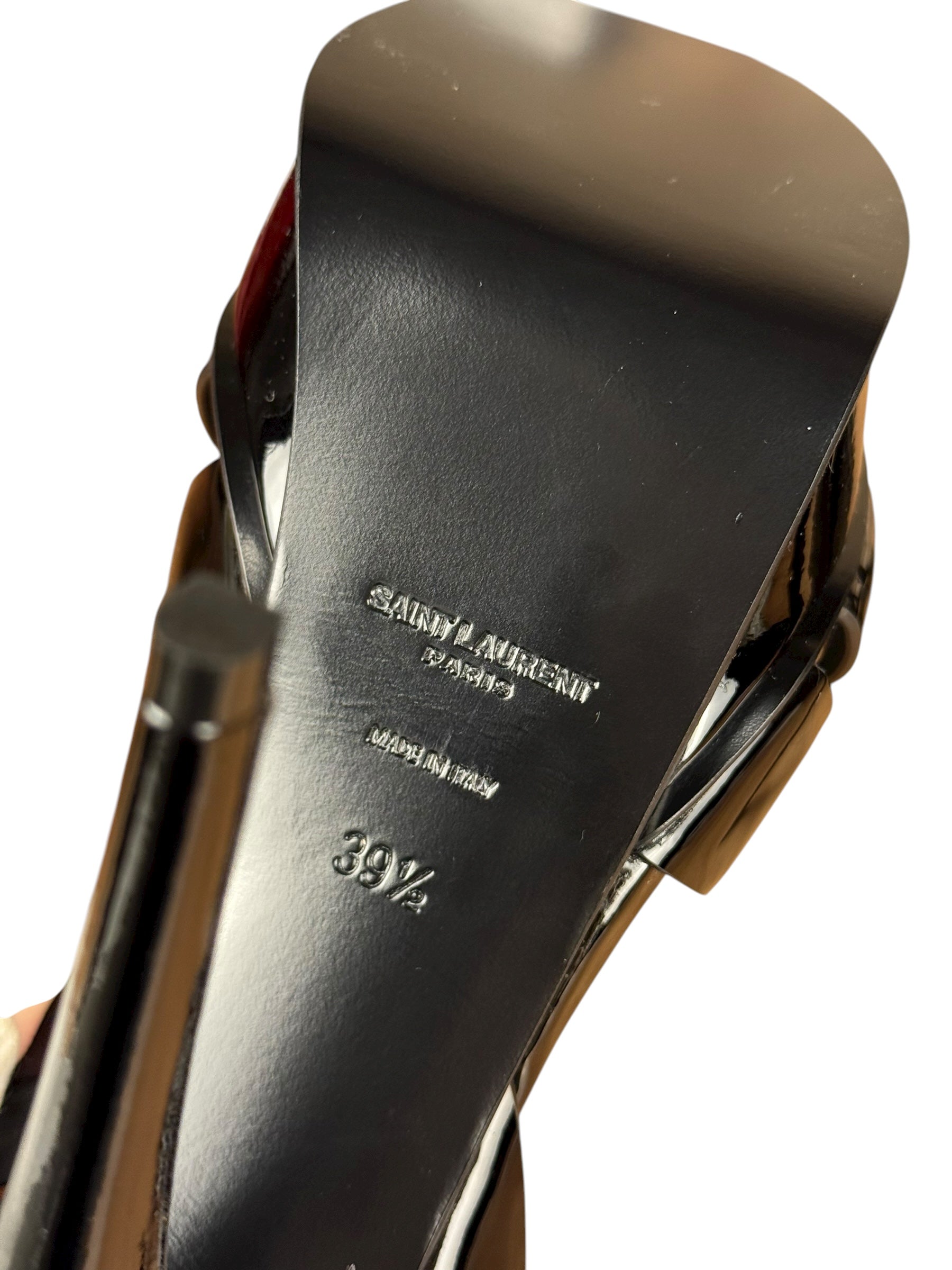 Saint Laurent Tribute Patent Leather Black Heels