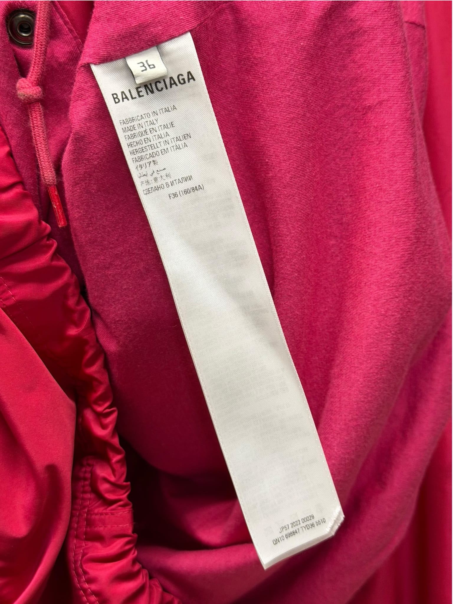 Balenciaga Pink Track Hoodie