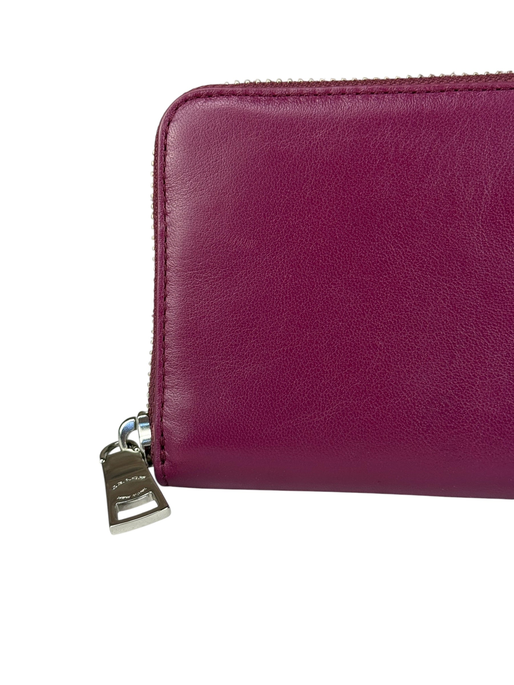 Coach Plum Long Zip Wallet