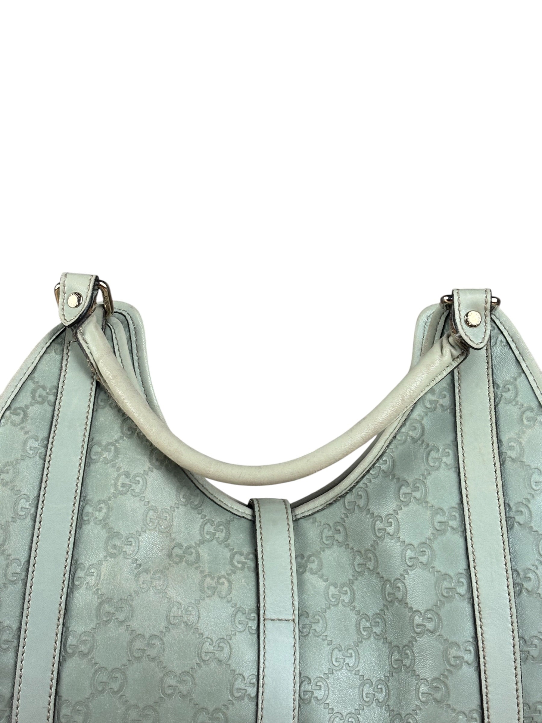 Gucci Green GG Monogram Guccissima Jackie Hobo Bag