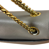 Prada Grey Saffiano Leather Cuir Pattina Crossbody