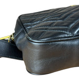Gucci GG Black Chevron Leather Belt Bag